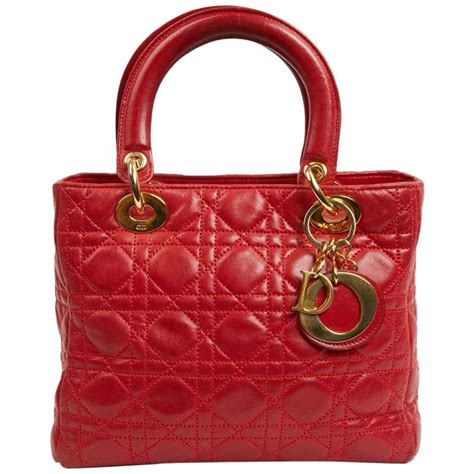 dior red cannage bag.